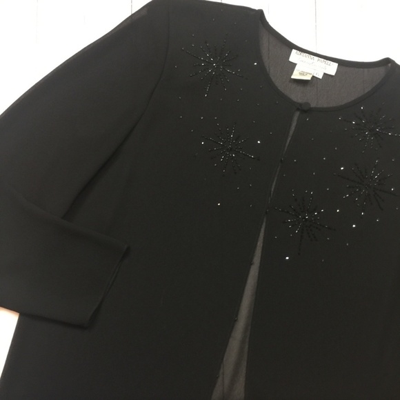 ADRIANNA PAPÉLL Evening Essentials Sheer Jacket PL - Picture 3 of 8